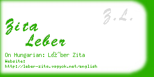 zita leber business card